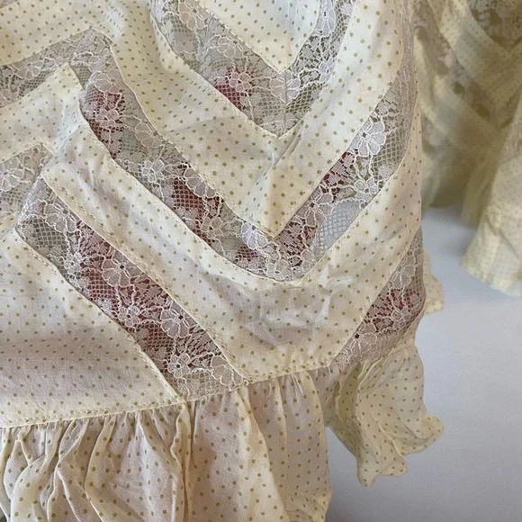 Free People Intimately Voile and Lace Boho Trapeze Cream Mini Hippie dress - Picture 13 of 13